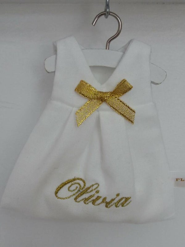 Doopsuikerkleedje/wit/goud