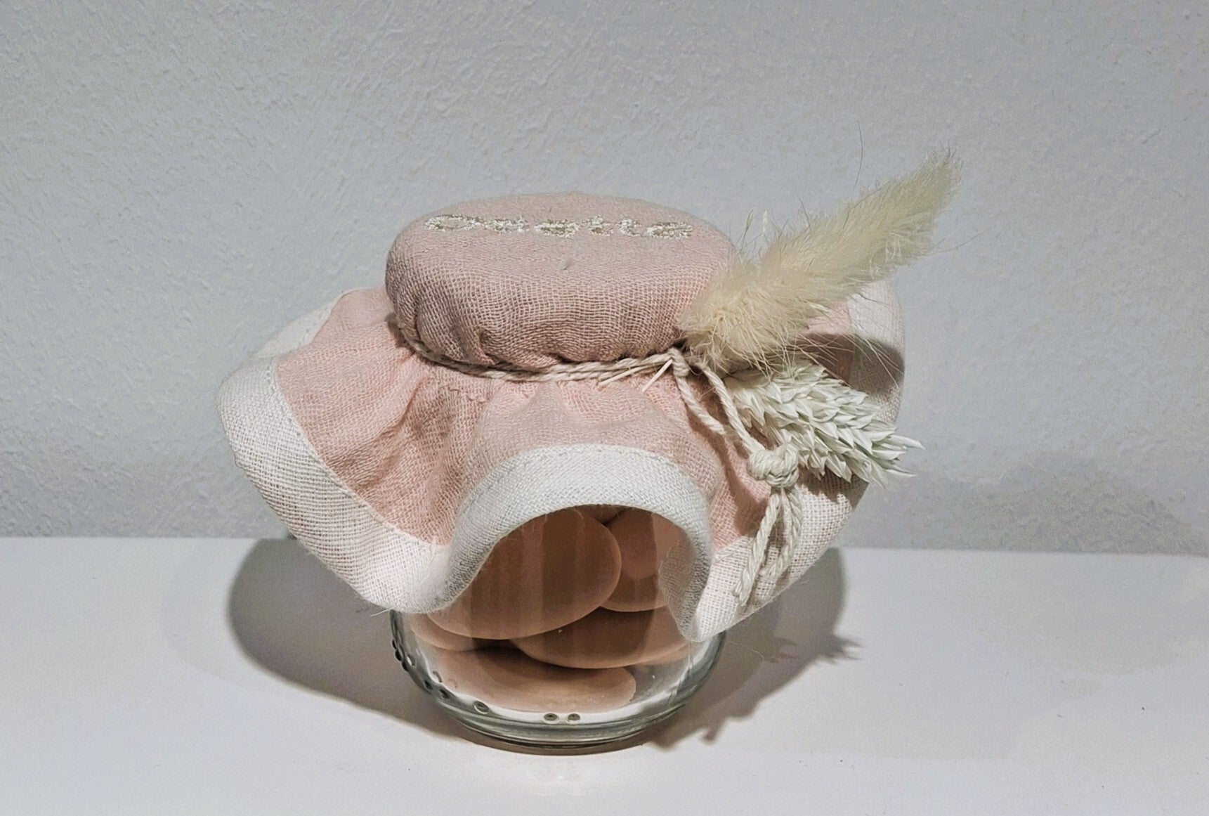 Glazen potje met doekje