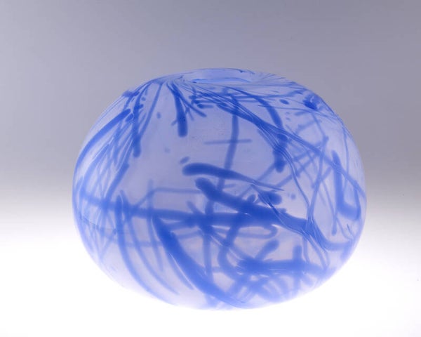 Bolvaas met blauwe strepen (17cm) van Michelle Veldman