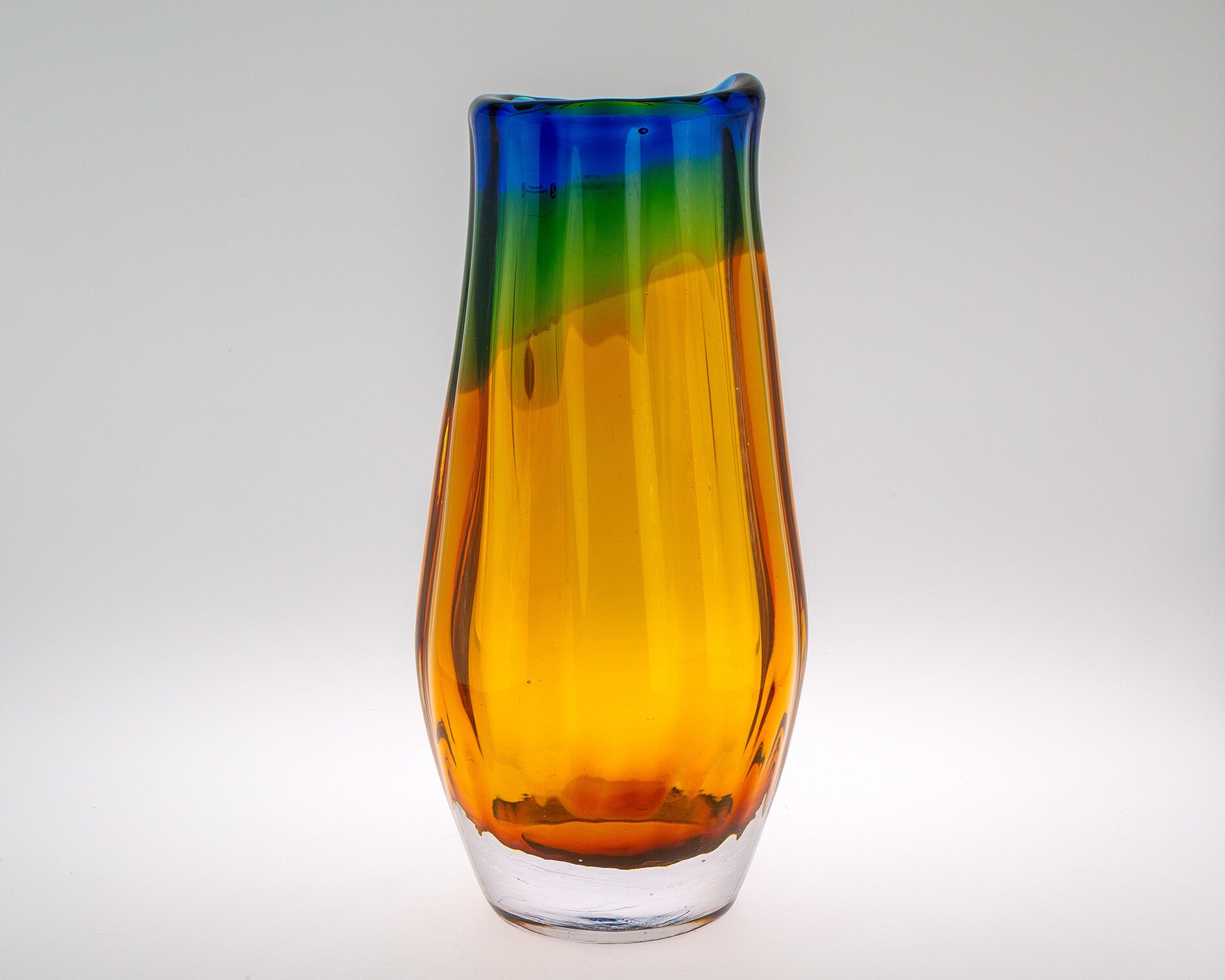 Gekleurde Vaas ( 24cm ) van Jacomine de Graaf