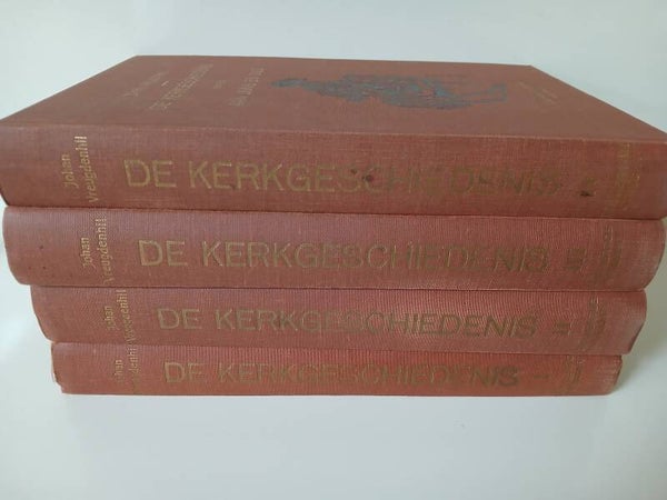 4 delen kerkgeschiedenis.  Schrijver: Johan Vreugdenhil