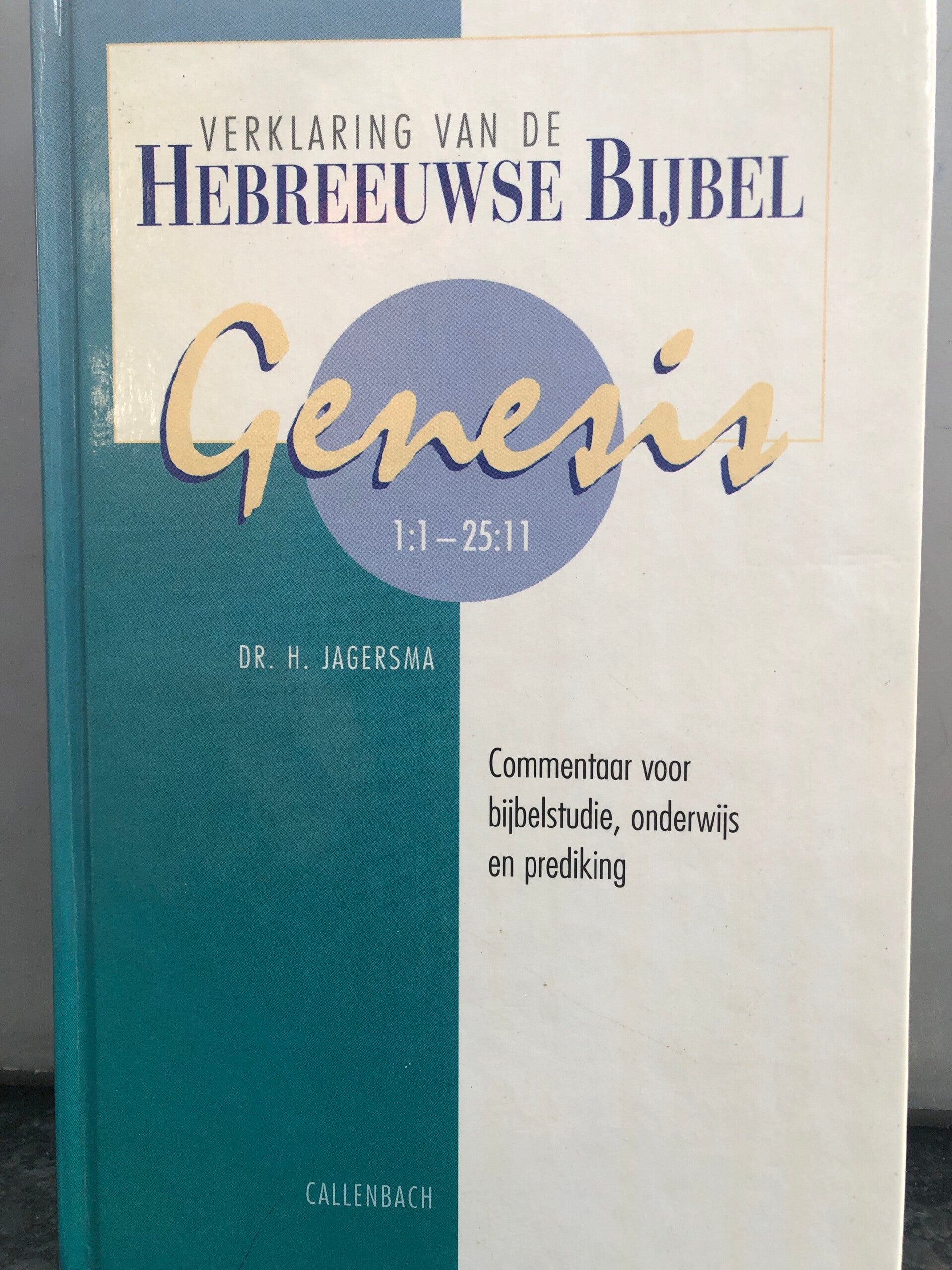 Verklaring van de Hebreeuwse Bijbel . Genisis 25:12-20:26. Commentaar voor Bijbelstudie, onderwijs en prediking. Schrijver: Dr.H.Jagersma