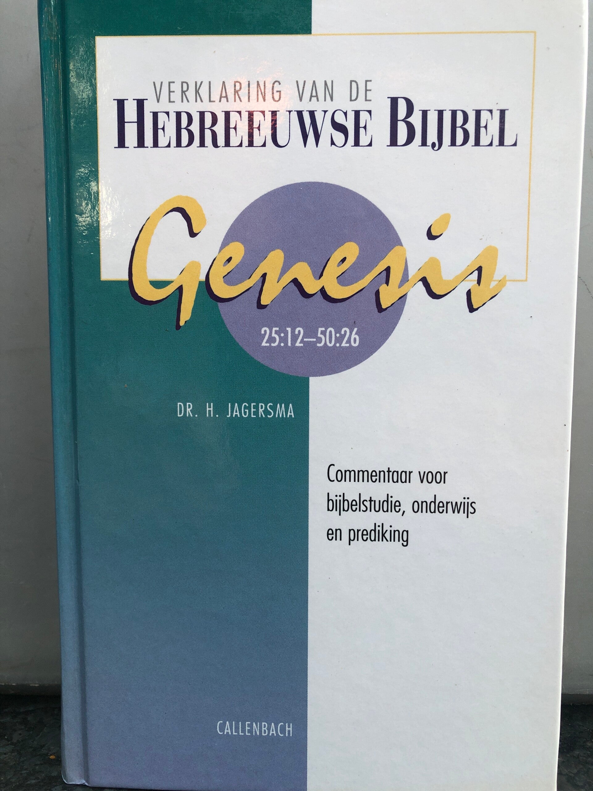 Verklaring van de hebreeuwse Bijbel. Genesis 1:1-25:11. Commentaar voor Bijbelstudie, onderwijs en prediking. Schrijver: Dr.h.Jagersma