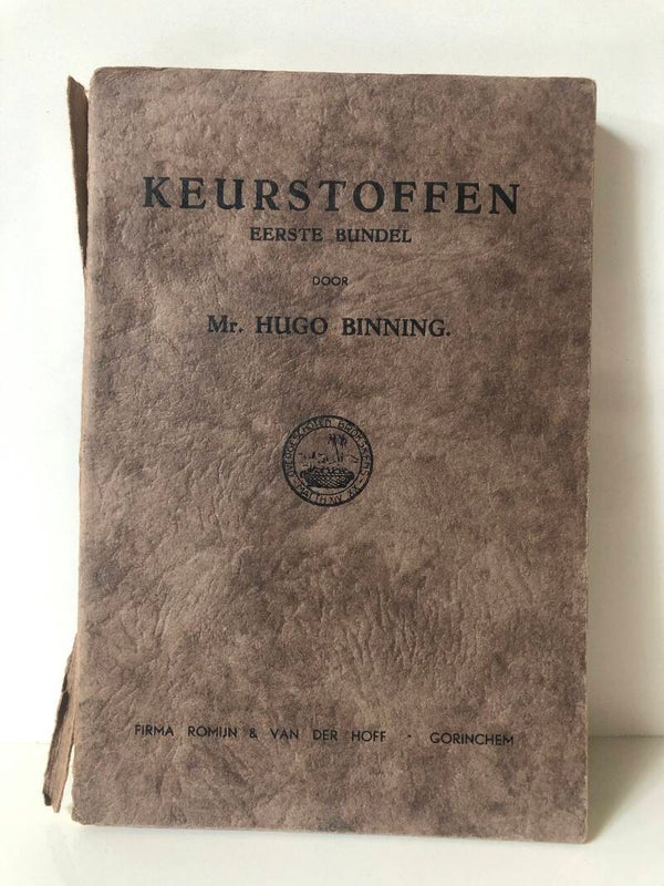 Kleurstoffen eerste bundel. Schrijver: Matthew Hugo Binning
