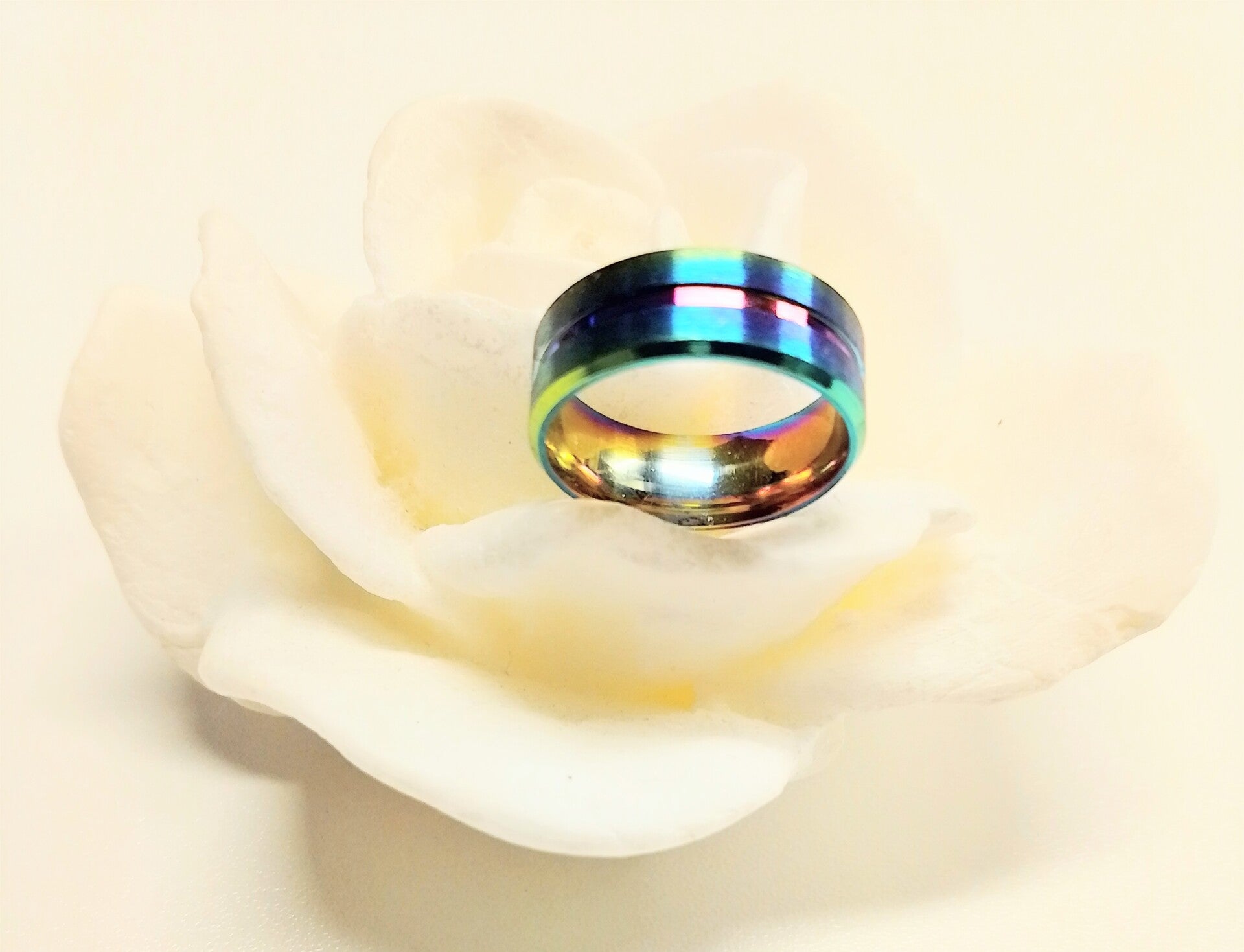 🔴 Ring aus Edelstahl - farbig - Durchmesser 20mm