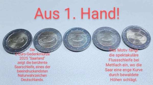 🔴 Sonderprägung 2025 - Komplettes Set - Saarschleife Saarland