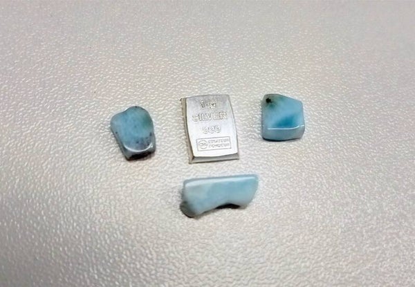 🔴 999er Silberbarren - 3 x Larimar