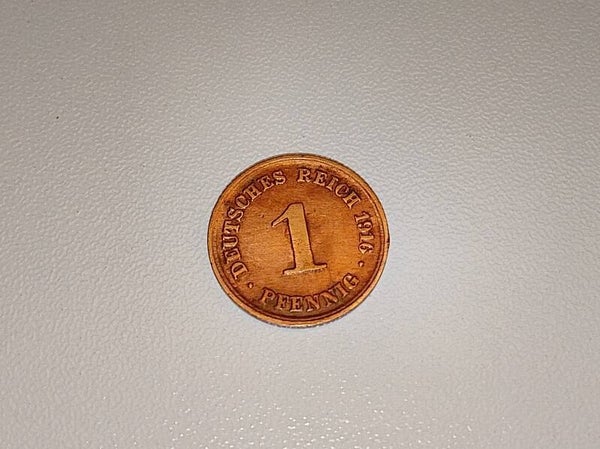 🔴  Über 100 Jahre alt - Münze deutsches Kaiserreich - 1 Reichs-Pfennig