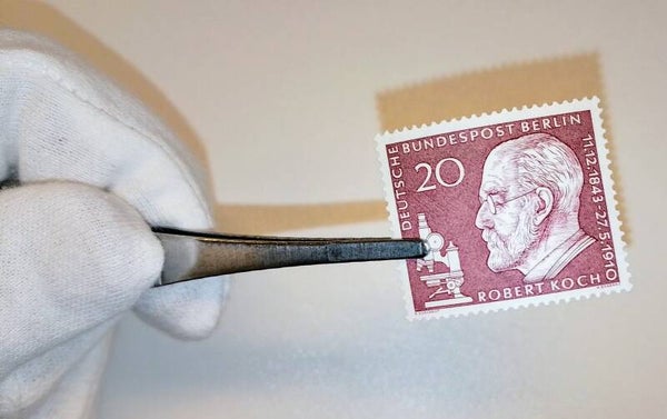 🔴 Historisches Sammlerstück: Briefmarke Berlin - Robert Koch - Jahr 1960