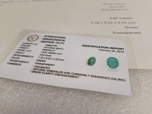 🔴 Facettierter Smaragd - 0,85 Karat mit Echtheits-Zertifikat aus Labor IGI