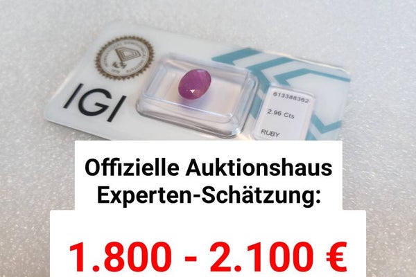 🔴 Facettierter Rubin - 2,96 Karat mit Echtheits-Zertifikat aus Labor IGI
