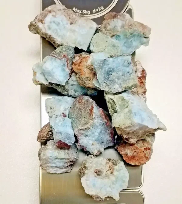 🔴 Rohe Larimar-Steine - seltener als Gold - ca. 259 Gramm