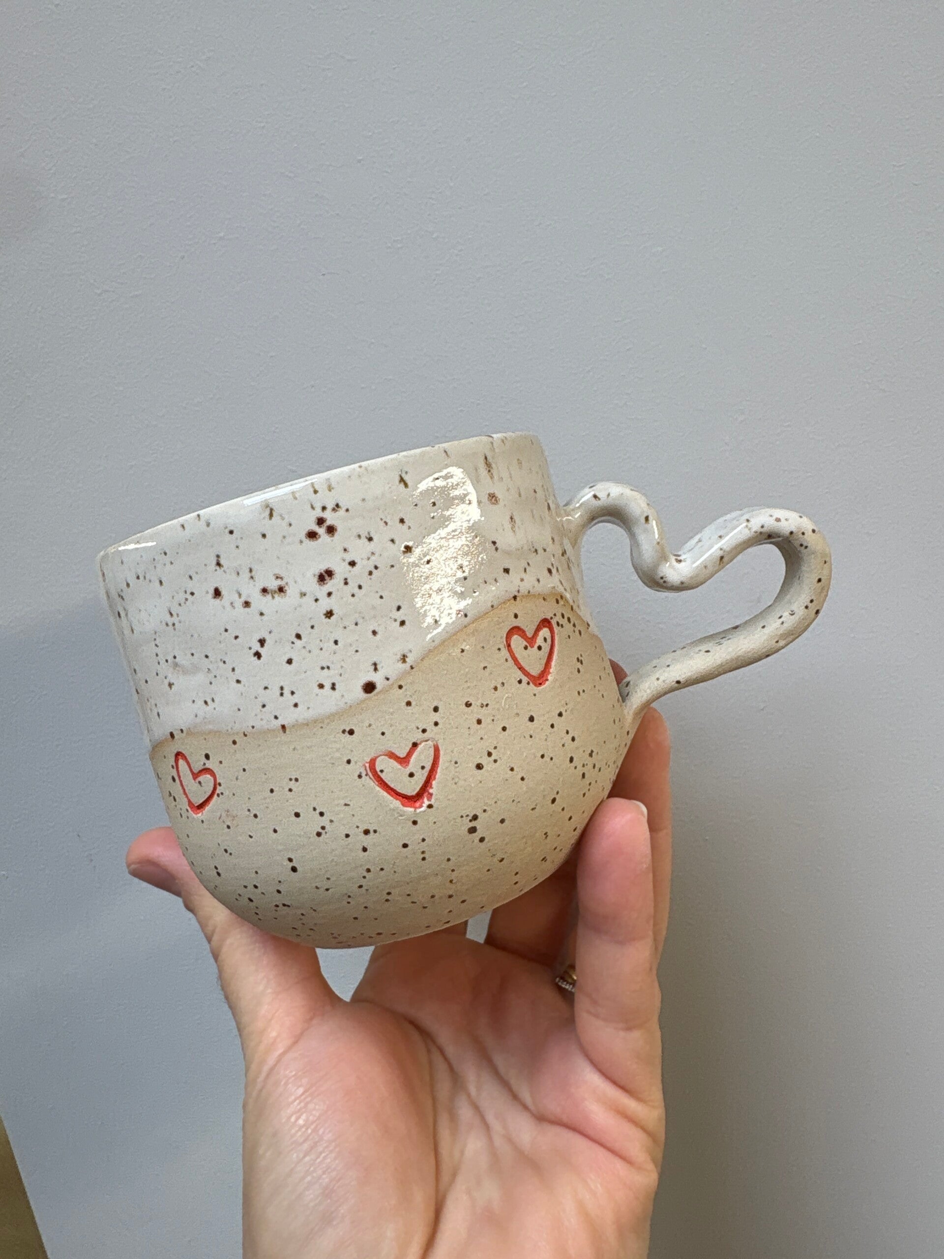 Grande tasse anse cœur