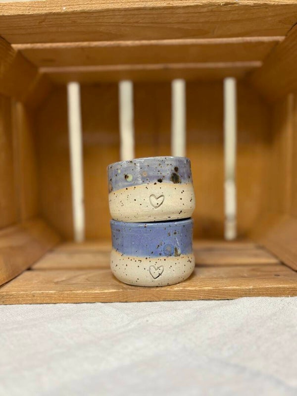 Lot de 2 tasses à café violettes