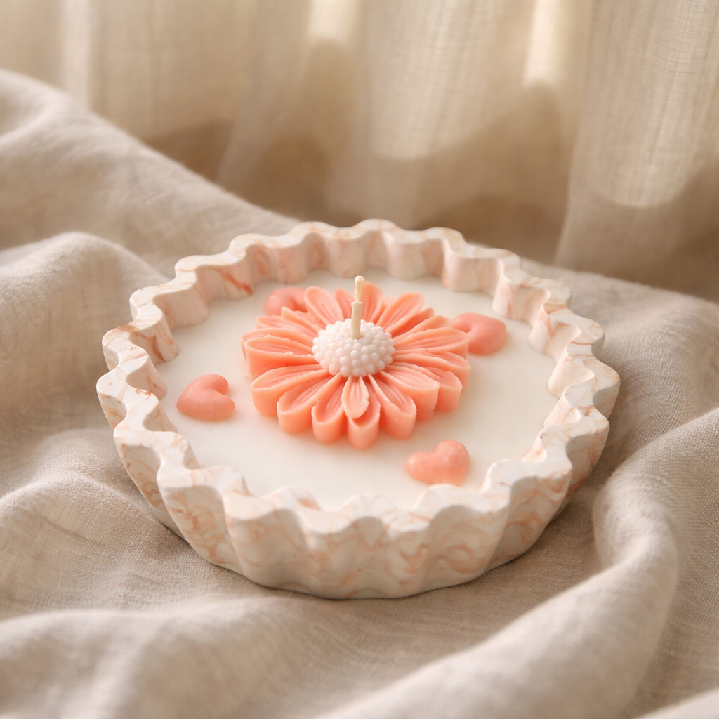 small wave candle bowl