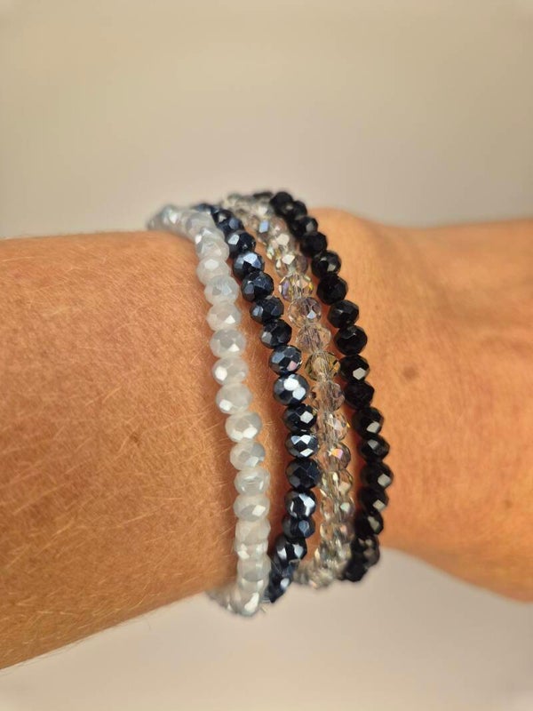 Armbandenset, 4-delig, verschillende kleuren