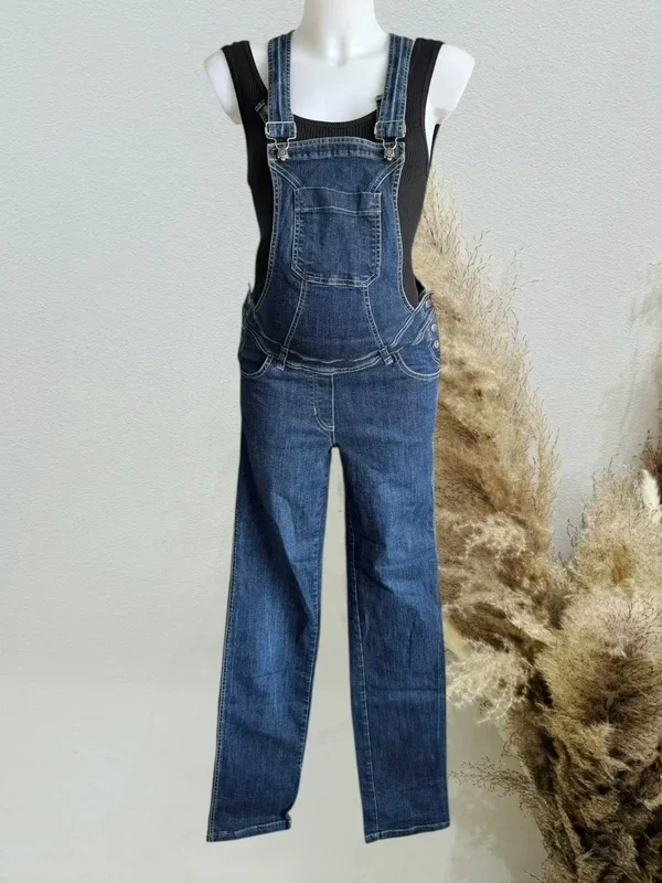 Salopette de grossesse T34/XS jeans bleu brut Torelle