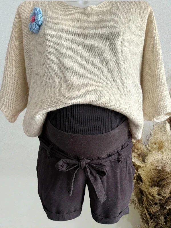 Short de grossesse noir souple bandeau fin T36 H&M mama