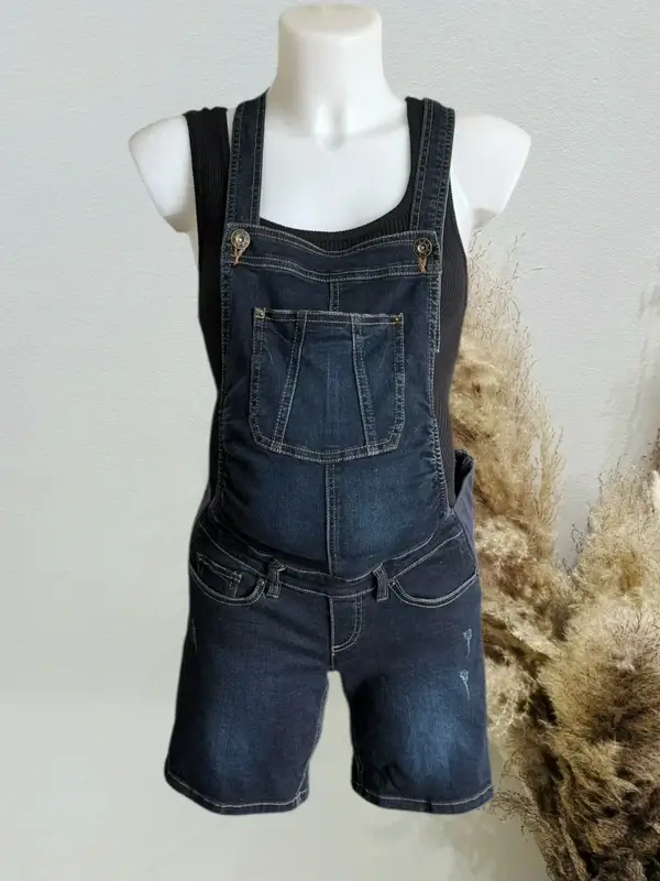 Salopette short de grossesse T38/M jeans brut maternité