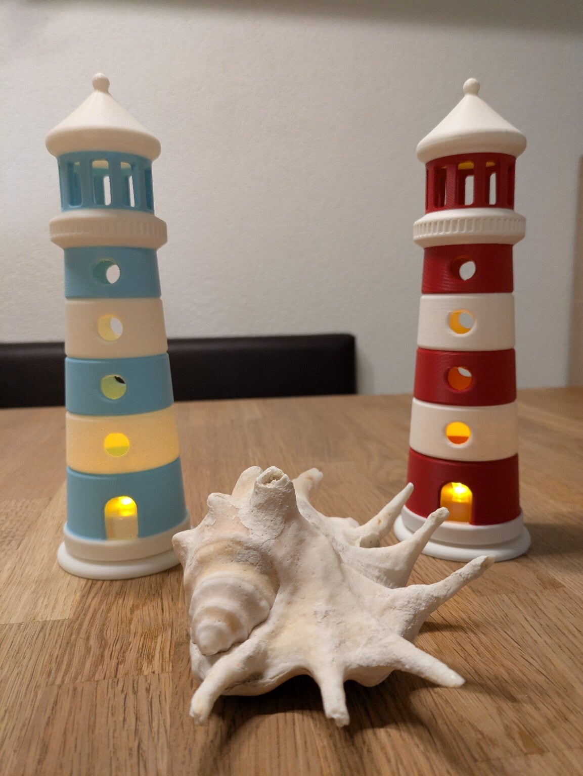 Leuchtturm Teelichthalter 3D-Druck – maritime Deko