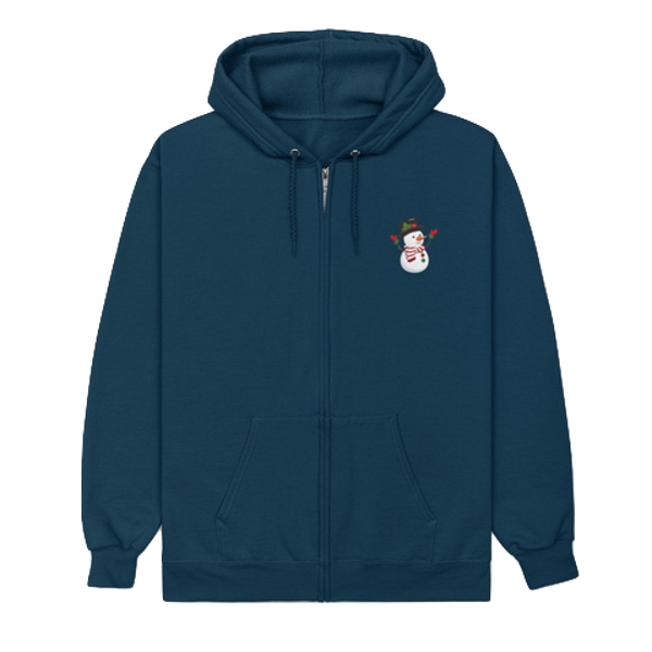 DARK BLUE Christmas Zip Hoodie