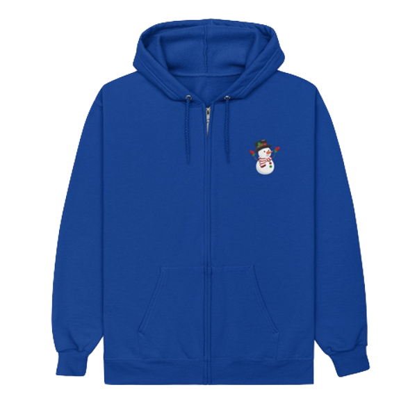OCEAN BLUE Christmas Zip Hoodie