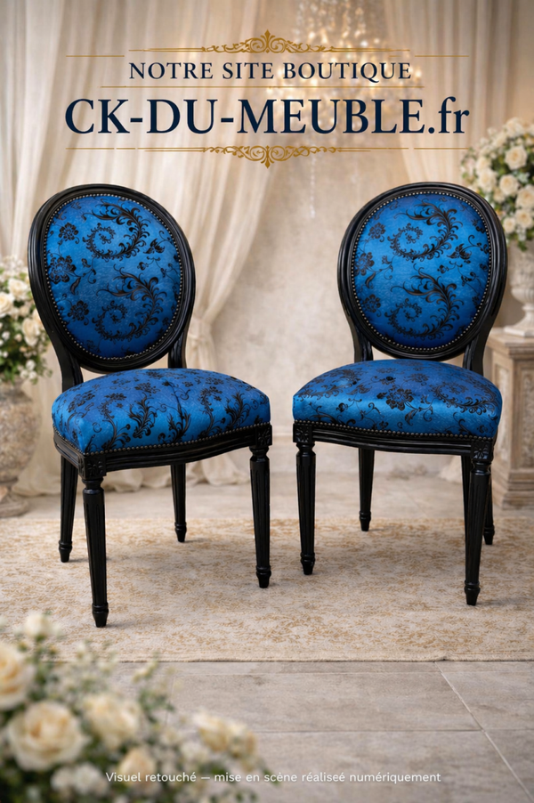Paire de chaises médaillon