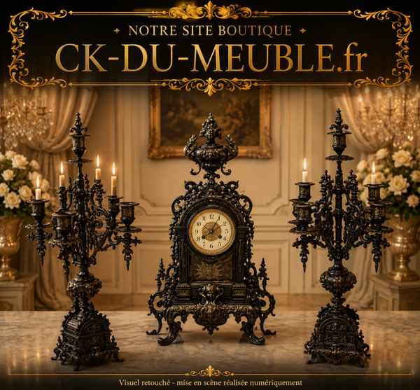 Ensemble pendule ancienne & candélabres
