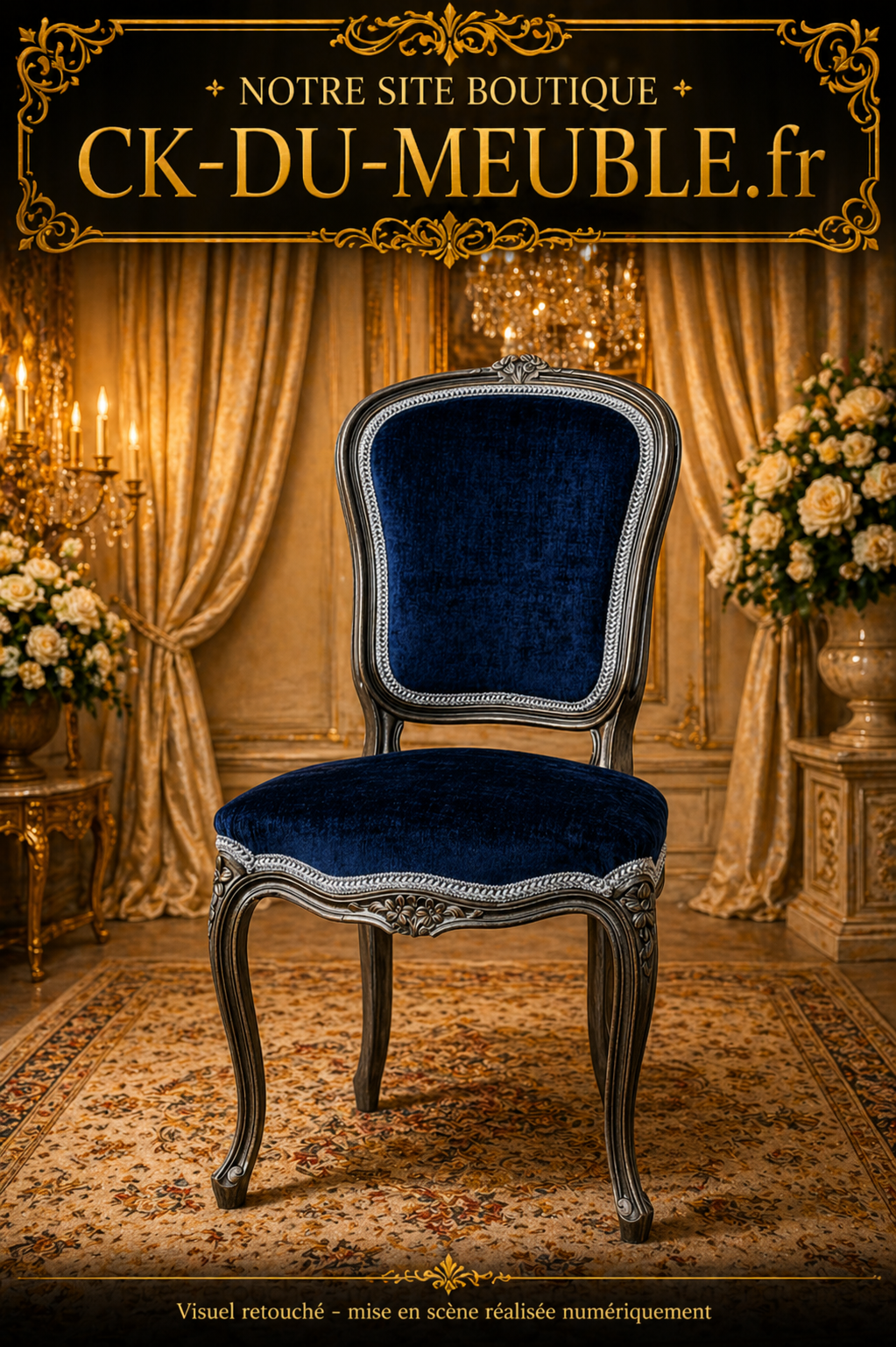 Chaise Louis XV Baroque Chic