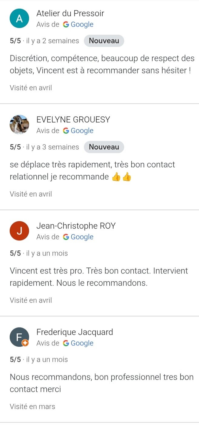 Avis clients antiquaire deux sevres 