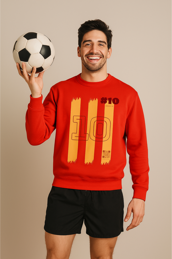NMBR10 Sweater Red/Yellow