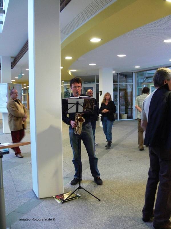 Saxaphon - Beginn der Vernissage