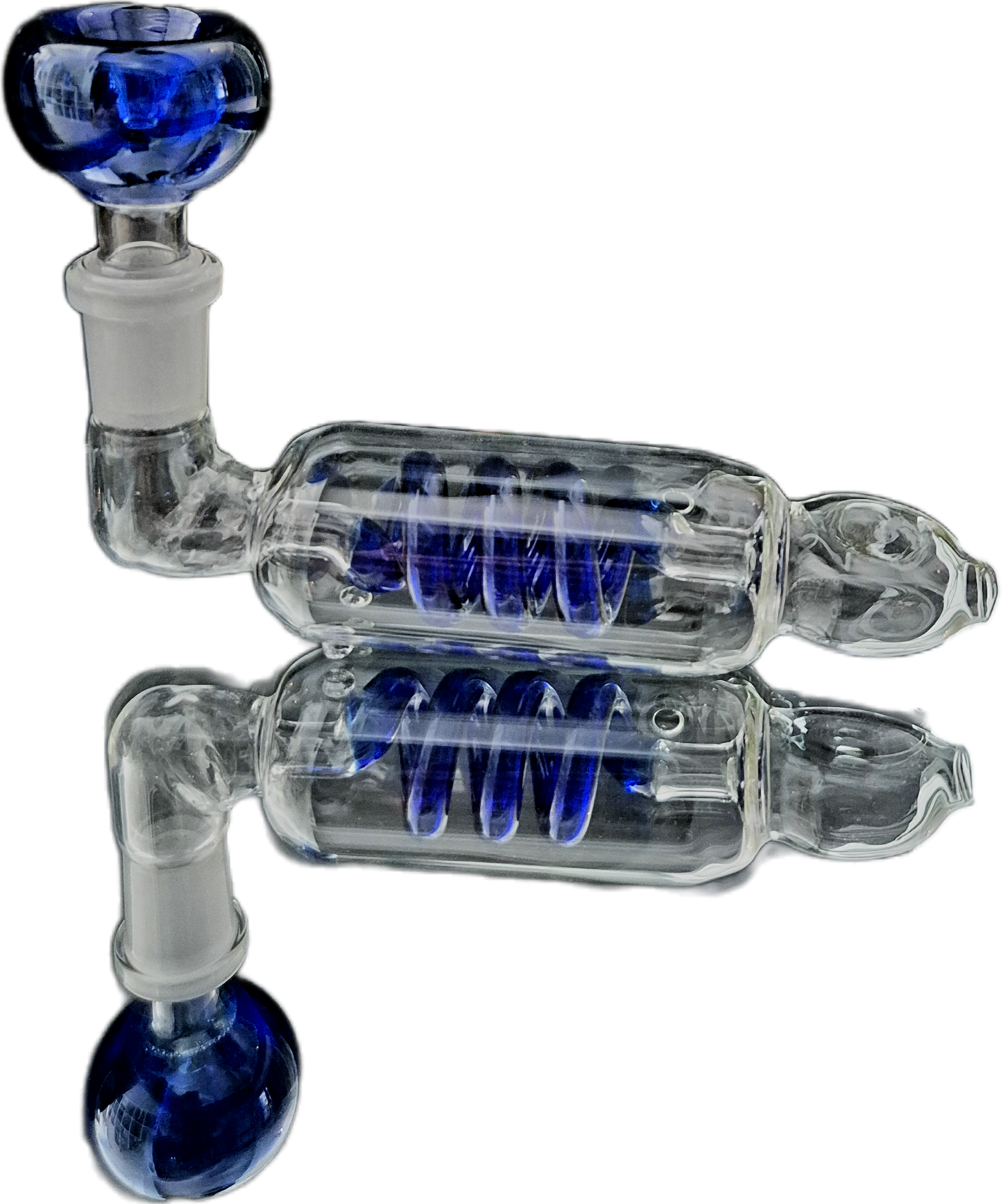 Glas Handpipe Blue "Spiral""