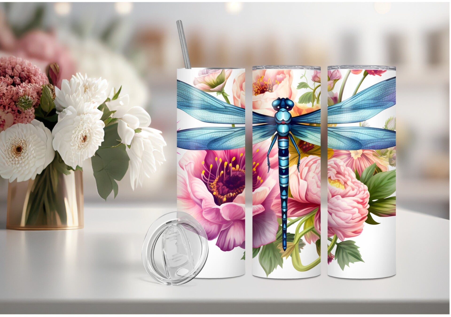 DRAGONFLY 20z SKINNY TUMBLER