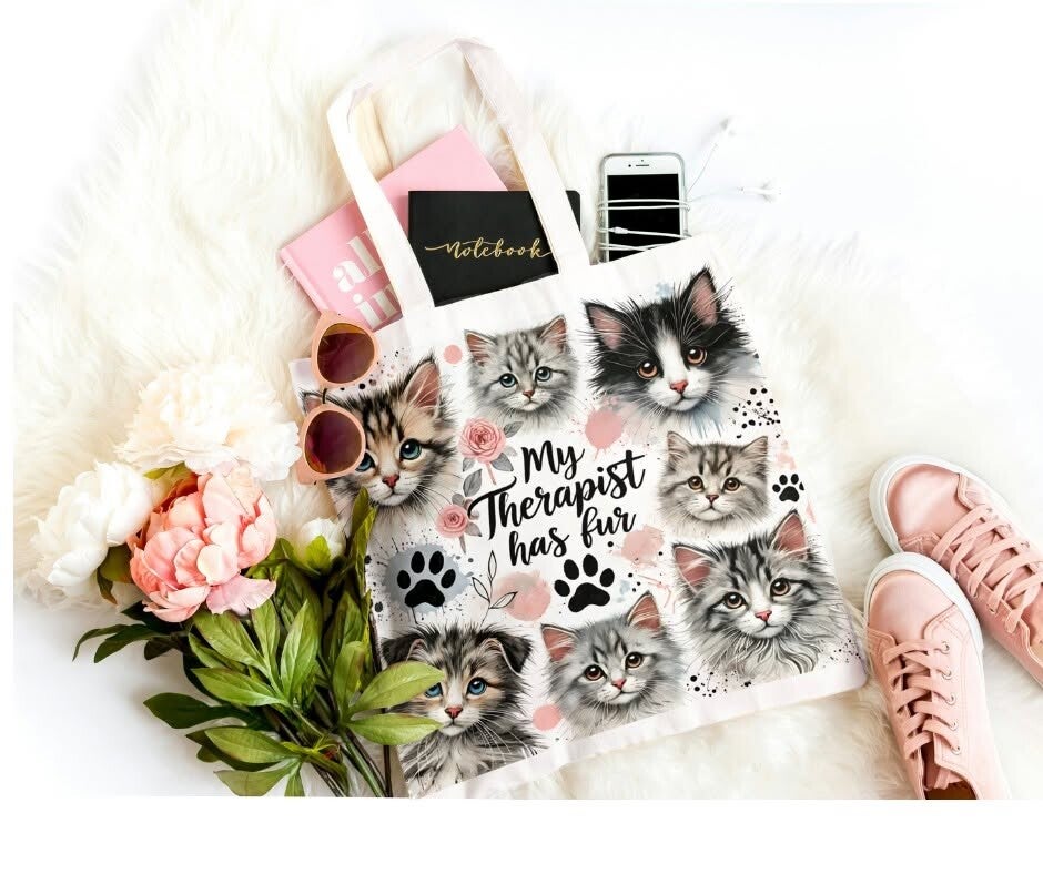 Cat design Tote Bag