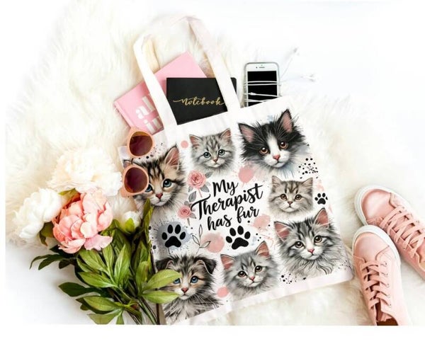 Cat design Tote Bag