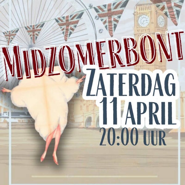 Midzomerbont zaterdag 11  april 20.00 uur VOOR VRIENDEN