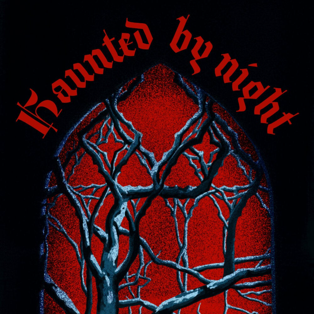 Poster for the episode 'Primavera' of Hannibal, showing a black silouette of a heart standing on stilts on a mosaic floor with a skeleton in the middle. PRIMA-VERA is written in bold letters on the top, the background is blood red.