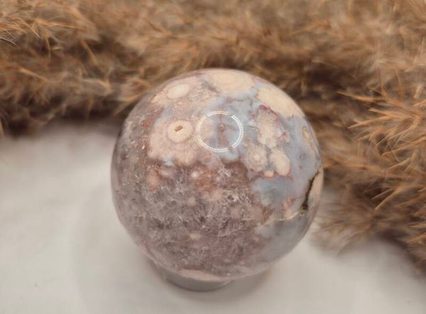 Blumenachat x Amethyst Kugel