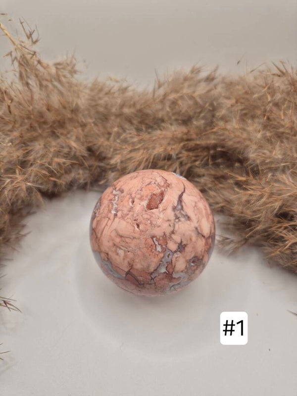 Pinke Achat Kugeln (Cotton Candy)