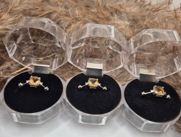 Citrin Ring Silber 925