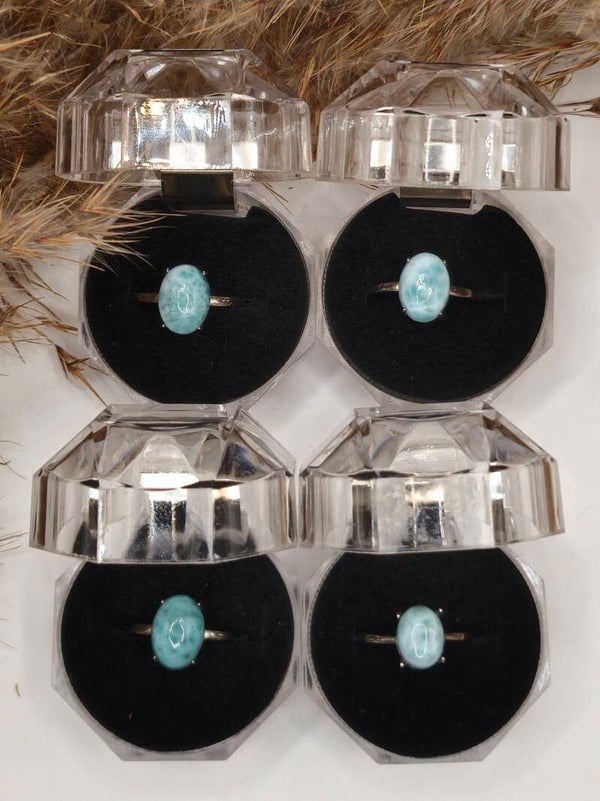 Larimar Ring 925 Silber