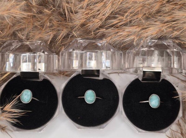 Larimar Ring 925 Silber