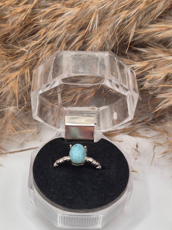 Larimar Ring 925 Silber