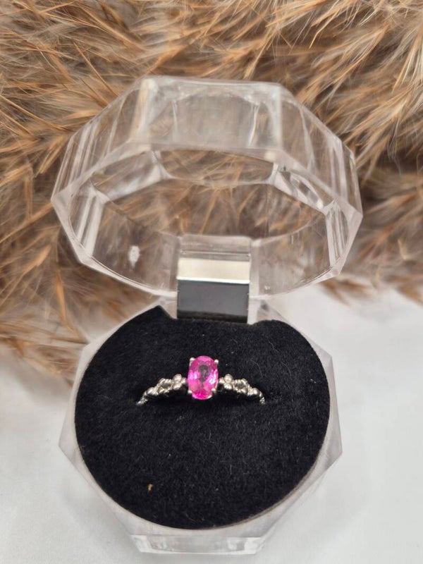 Pinker Turmalin Ring 925 Silber