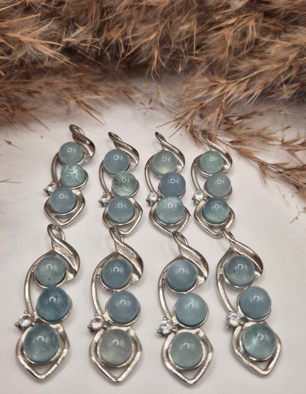 Aquamarin Kettenanhänger (KEIN Silber)