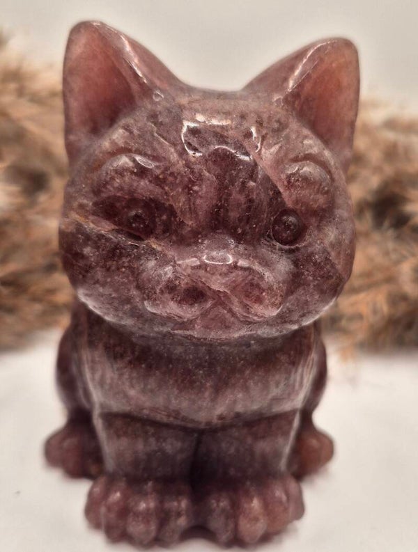 Erdbeerquarz Katze (B-Ware)