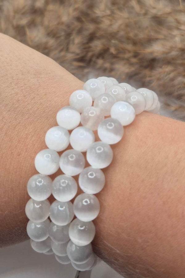 Selenit Kugelarmband