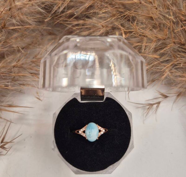 Larimar Ring 925 Silber
