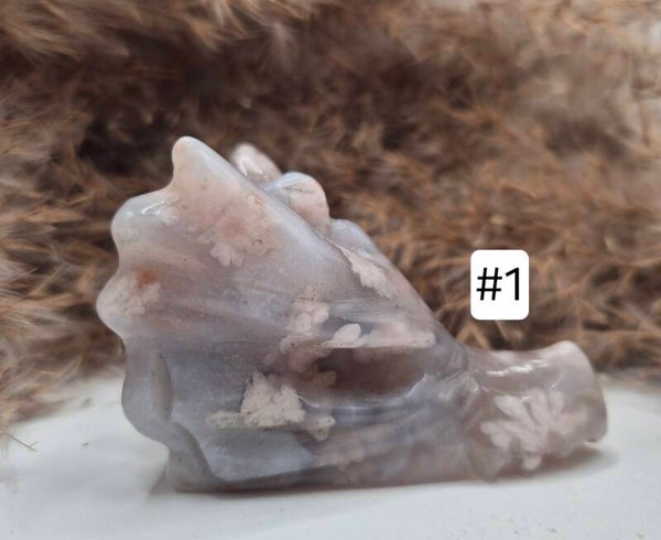 Blumenachat Drachenschädel